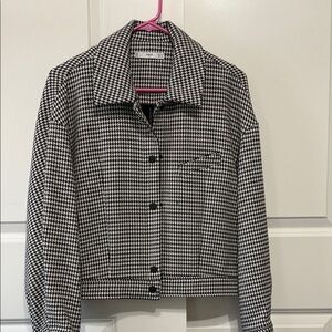 Mango Monochrome Houndstooth Jacket